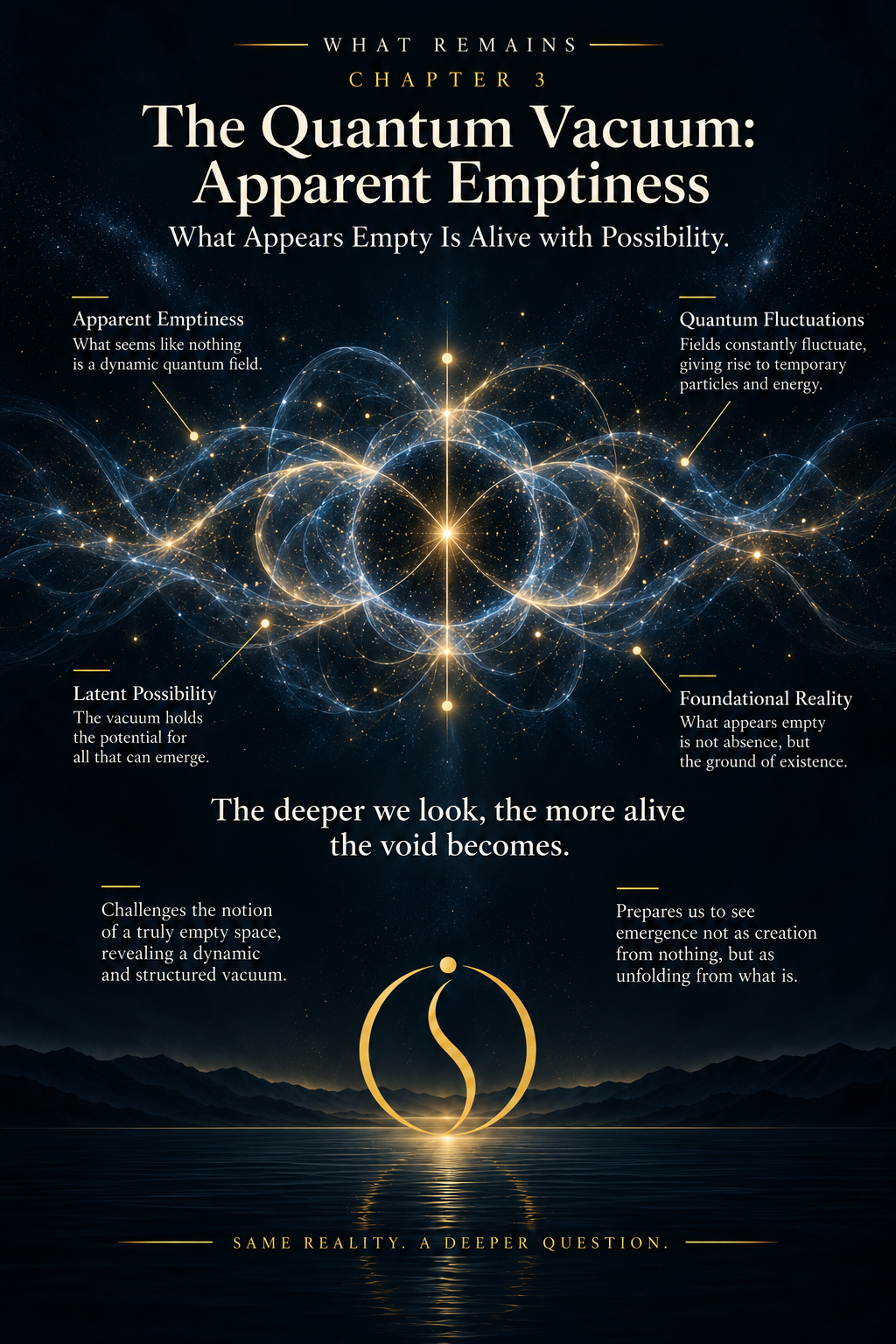 Progression from everyday emptiness and laboratory vacuum to the quantum vacuum, measurable vacuum effects, and the distinction between physical emptiness and philosophical nothingness.